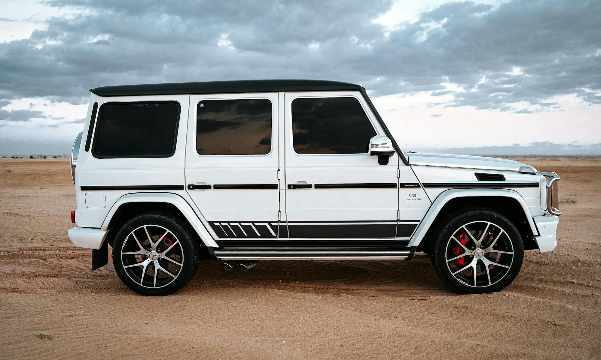Premium SUV sourced by DriveMatch against a dramatic sky